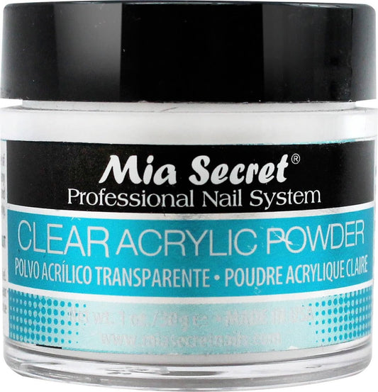 Mia Secret Clear Acrylic Powder 1oz - Professional Nail Acrylic System