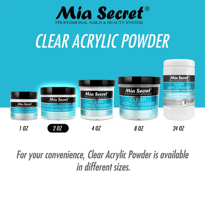 Mia Secret Clear Acrylic Powder 1oz - Professional Nail Acrylic System