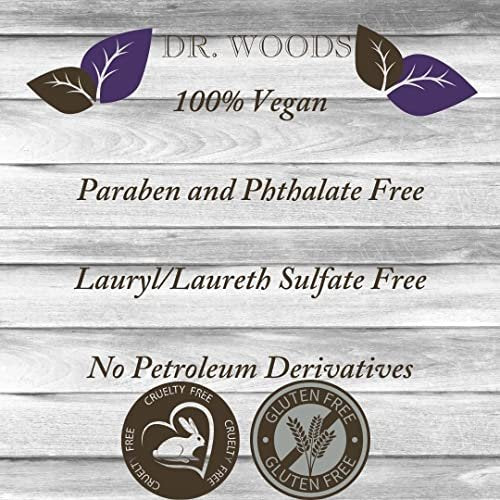 Dr. Woods Raw Liquid Black Soap - Natural Body Wash & Facial Cleanser for Men & Women, Gentle Exfoliant, 32 Fl Oz (Pack of 3) Avelisse