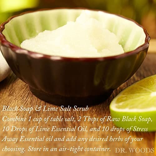 Dr. Woods Raw Liquid Black Soap - Natural Body Wash & Facial Cleanser for Men & Women, Gentle Exfoliant, 32 Fl Oz (Pack of 3) Avelisse