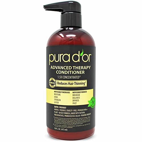 PURA D'OR Advanced Therapy Conditioner – Moisture, Strength, Volume & Texture – No Sulfates – Argan Oil & Biotin – All Hair Types – 16 oz - görsel 2