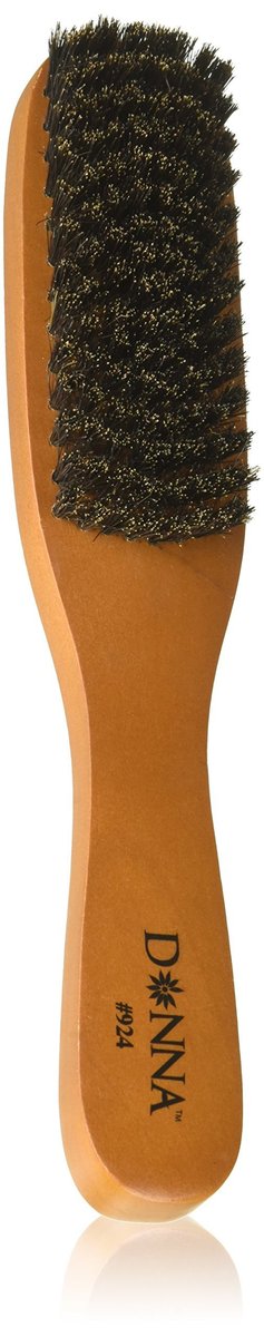 DONNA Styling Brush Hair Brush – Natural Wood Handle, Thick Medium Stiffness Bristles for Detangling & Frizz Control – Professional Barber & Grooming Accessory, 1 Pack (Black) - görsel 2