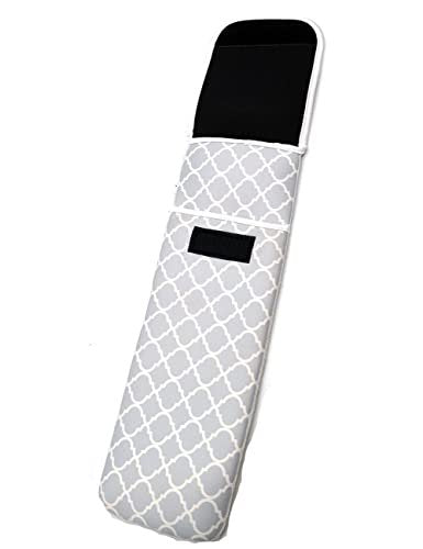ALEIFLE Women's Heat Resistant Neoprene Curling Iron Holder - Grey Chevron Travel Storage Case for Flat Irons and Curling Wands - görsel 10