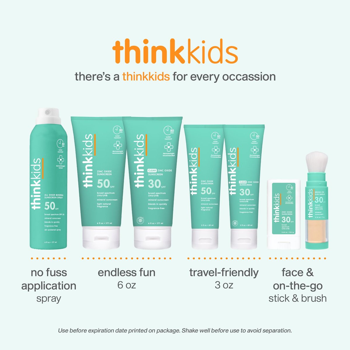 Thinksport Kids SPF 30 Mineral Sunscreen Stick – Safe, Natural, Water Resistant & Reef Safe Sun Protection for Children, 0.64 oz Travel Stick - görsel 10