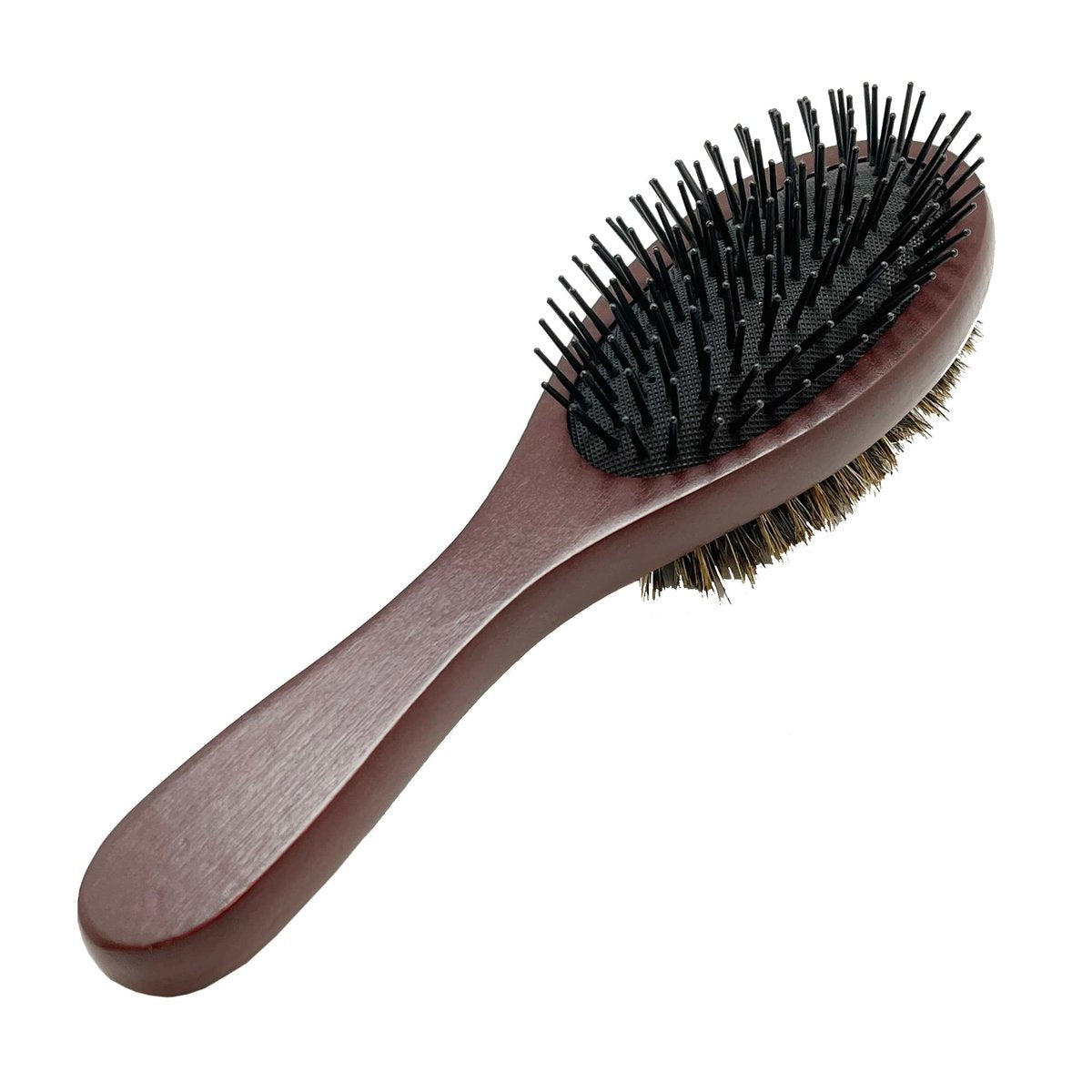 Donna Double Sided Styling Brush for Women - 100% Boar Bristles, Cushioned Wooden Detangling Brush for Wet Hair - görsel 3