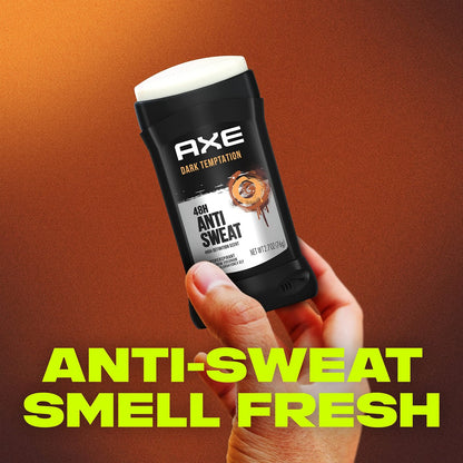 AXE Dark Temptation Antiperspirant Stick for Men – 48-Hour Sweat Protection, All-Day Fresh Scent, 2.7 oz (Pack of 4)