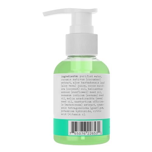 Sapo Cucumber Face Cleanser - Hydrating Gel Face Wash with Aloe Vera & Watercress Extract, Gentle pH-Balanced Daily Facial Cleanser for Sensitive Skin, Sulfate-Free & Paraben-Free, 4 oz Avelisse
