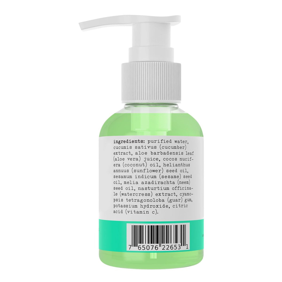 Sapo Cucumber Face Cleanser - Hydrating Gel Face Wash with Aloe Vera & Watercress Extract, Gentle pH-Balanced Daily Facial Cleanser for Sensitive Skin, Sulfate-Free & Paraben-Free, 4 oz Avelisse
