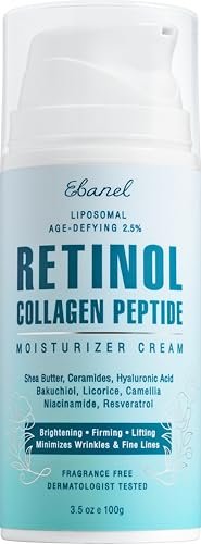 Ebanel Retinol Cream for Face 3.5 oz – Anti Aging Moisturizer with Collagen, Peptides, Ceramides, Hyaluronic Acid, Vitamin C & B5, Firming Day & Night Cream for Wrinkles, Fine Lines, Dark Spots Avelisse