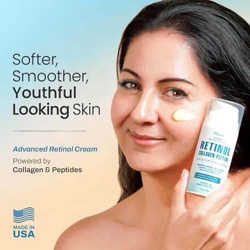 Ebanel Retinol Cream for Face 3.5 oz – Anti Aging Moisturizer with Collagen, Peptides, Ceramides, Hyaluronic Acid, Vitamin C & B5, Firming Day & Night Cream for Wrinkles, Fine Lines, Dark Spots Avelisse