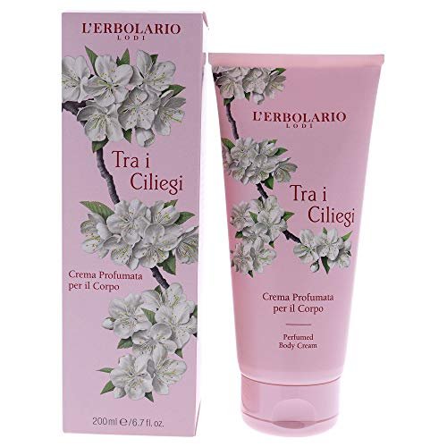 L'Erbolario Perfumed Body Cream - Moisturizing Body Butter with Cherry Extract - Softening Skin Care with Vitamin-Rich Oils - Tra i Ciliegi - 6.7 oz - görsel 2
