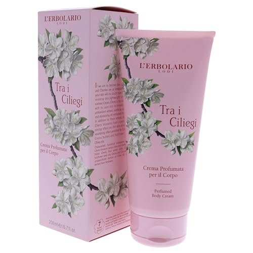 L'Erbolario Perfumed Body Cream - Moisturizing Body Butter with Cherry Extract - Softening Skin Care with Vitamin-Rich Oils - Tra i Ciliegi - 6.7 oz - görsel 8