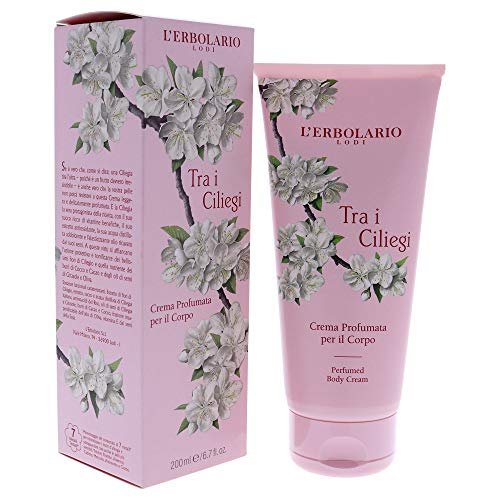 L'Erbolario Perfumed Body Cream - Moisturizing Body Butter with Cherry Extract - Softening Skin Care with Vitamin-Rich Oils - Tra i Ciliegi - 6.7 oz - görsel 6