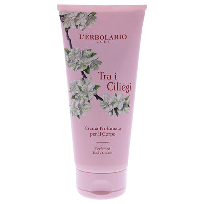 L'Erbolario Perfumed Body Cream - Moisturizing Body Butter with Cherry Extract - Softening Skin Care with Vitamin-Rich Oils - Tra i Ciliegi - 6.7 oz
