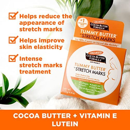 Palmer's Cocoa Butter Formula Pregnancy Skin Care Kit – 4-Piece Full Size Set for Stretch Marks & Scars, Dermatologist Approved, Mom-to-Be Gift Avelisse