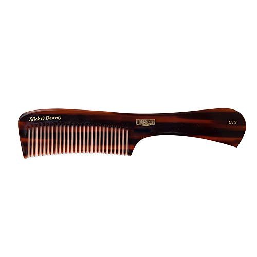 Uppercut Deluxe CT9 Styling Comb – Professional Barber Comb for Medium to Long Hair, Wide Tooth Hair Comb for Men, Plant Cellulose Acetate, Anti Static Grooming Comb - görsel 2