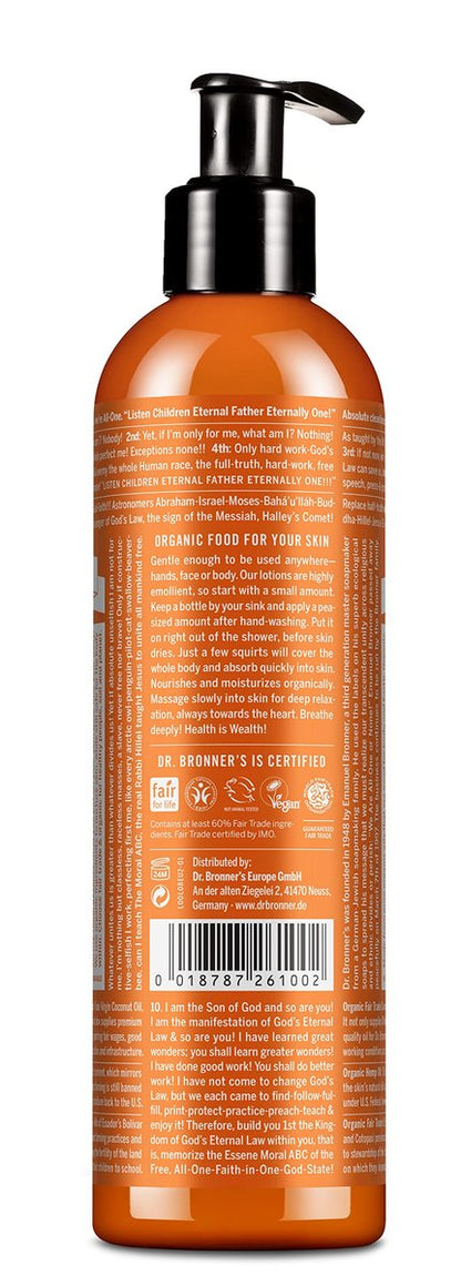 Dr. Bronner's 3-in-1 Orange & Lavender Organic Hand and Body Lotion - 236ml, Fair Trade & Vegan Avelisse