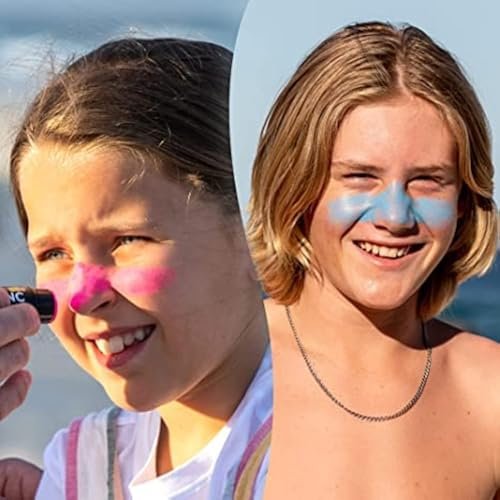 Sun Zapper Zinc Oxide Mineral Sunscreen Stick SPF 50+ – 4-Pack Rainbow Colors – Water Resistant for Face & Body – Made in Australia Avelisse