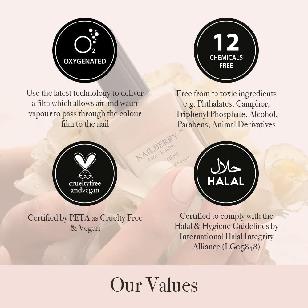 Nailberry Acai Nail Elixir - 5-in-1 Nail Base Coat & Treatment - Strengthens, Hydrates, Protects, Smooths & Grows - Vegan, Halal & Cruelty-Free - 12-Free - 15 ml Avelisse