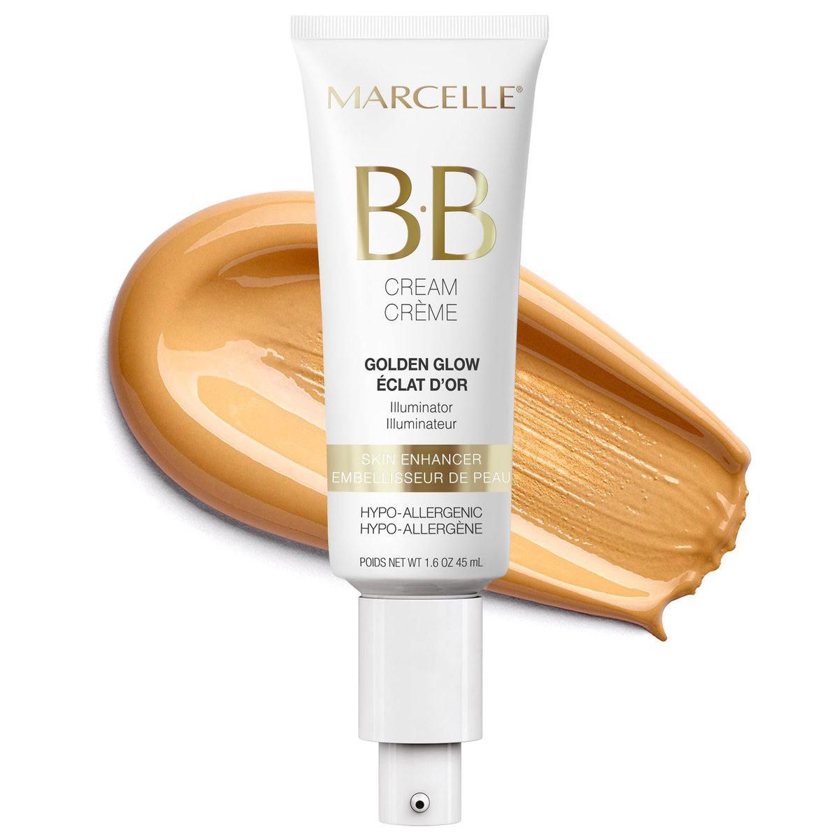 Marcelle BB Cream Golden Glow - Universal Shade Tinted Moisturizer, Skin Enhancer & Illuminator, 1.5 fl oz Avelisse
