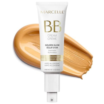Marcelle BB Cream Golden Glow - Universal Shade Tinted Moisturizer, Skin Enhancer & Illuminator, 1.5 fl oz Avelisse
