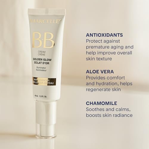 Marcelle BB Cream Golden Glow - Universal Shade Tinted Moisturizer, Skin Enhancer & Illuminator, 1.5 fl oz Avelisse
