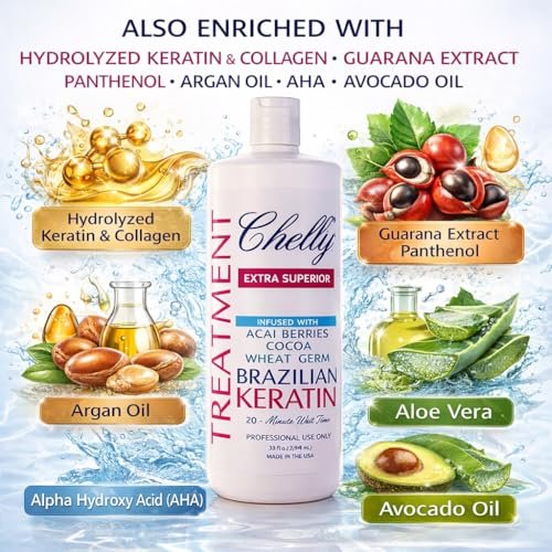 Chelly Superior Brazilian Keratin Treatment - Extra Superior Formula, 32 fl oz Avelisse