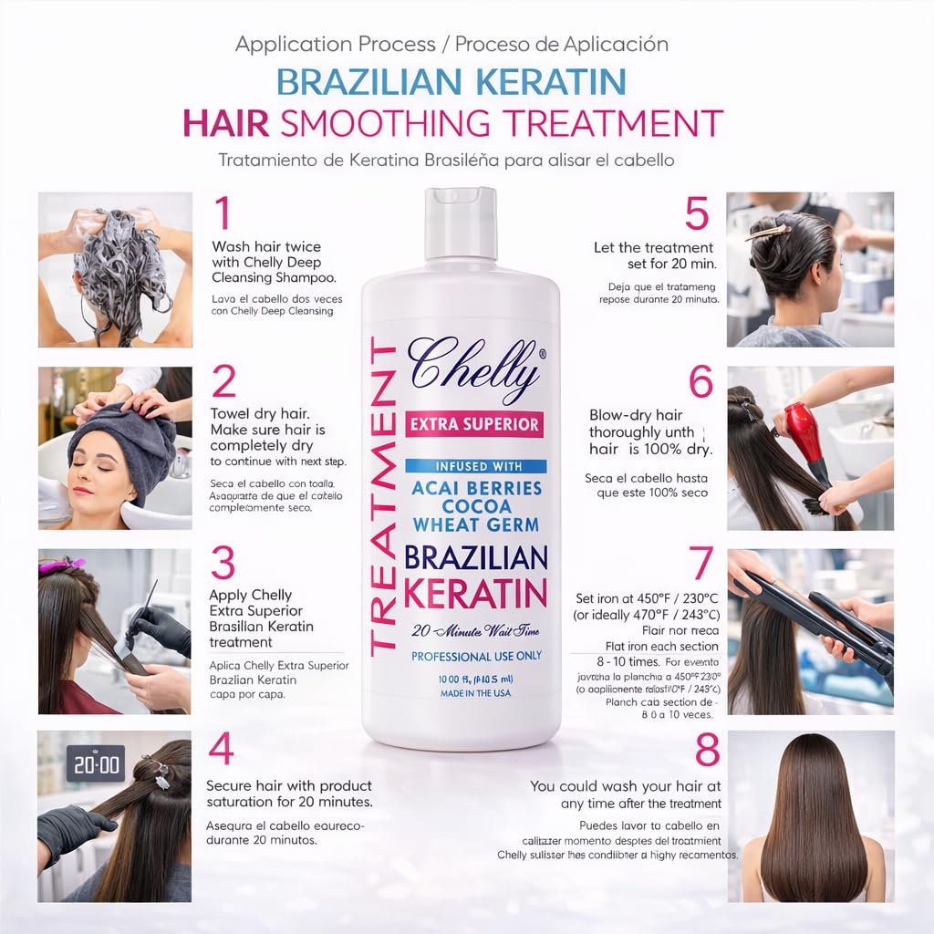 Chelly Superior Brazilian Keratin Treatment - Extra Superior Formula, 32 fl oz Avelisse