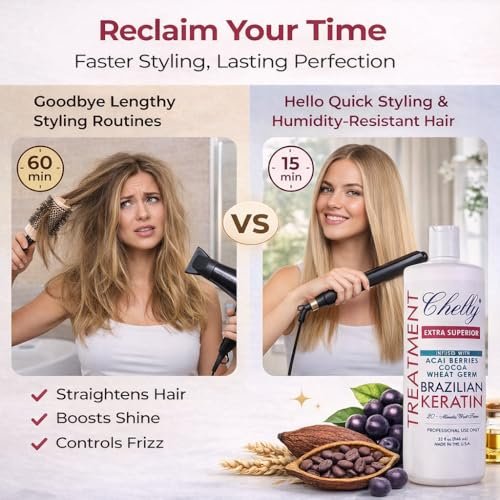 Chelly Superior Brazilian Keratin Treatment - Extra Superior Formula, 32 fl oz Avelisse