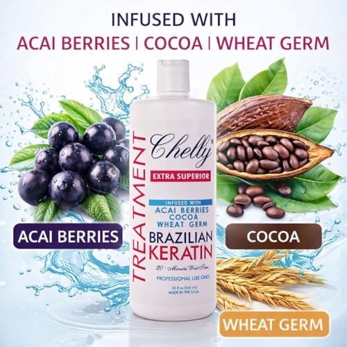 Chelly Superior Brazilian Keratin Treatment - Extra Superior Formula, 32 fl oz Avelisse