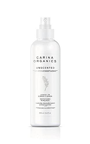 Carina Organics Unscented Leave-In Conditioner - 8.5 oz (250ml) - Natural, Hypoallergenic, Vegan Avelisse