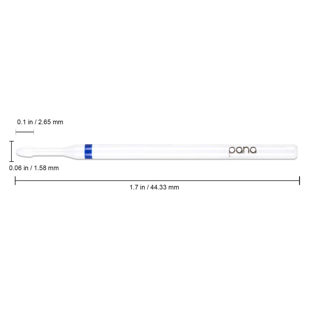 Pana 3/32" Cuticle Clean Safety Nail Ceramic White Carbide Bit (Medium Grit) for Electric Nail Drill - görsel 3
