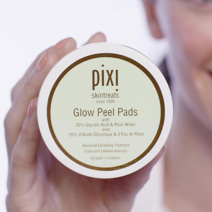 Pixi Beauty Glow Peel Pads – Exfoliating Glycolic Acid Treatment for Glowing Skin, 60 Pads
