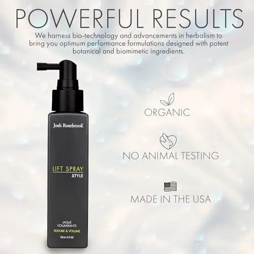 Josh Rosebrook Lift Spray - Weightless Volume & Thickening Hair Spray with Matte Natural Finish, 4 oz Avelisse