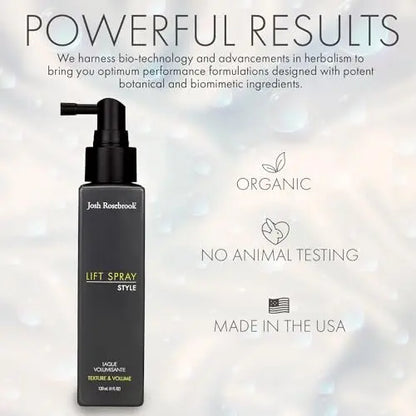 Josh Rosebrook Lift Spray - Weightless Volume & Thickening Hair Spray with Matte Natural Finish, 4 oz Avelisse