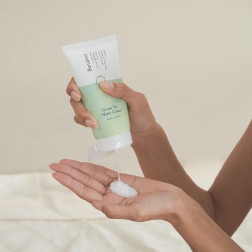 BONAJOUR Green Tea Water Cream - Vegan Moisturizing Facial Gel Cream for Sensitive Skin, Daily Hydrating Water Bomb Moisturizer, 3.38 Fl Oz Avelisse