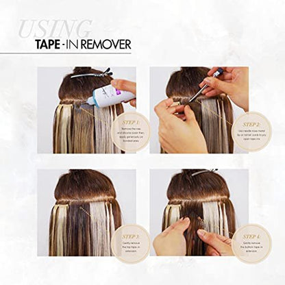X10 Pro-Tools Tape-In Remover by The Hair Shop – Professional Salon Quality Tape-In Skinweft Remover, Alcohol-Based Precision Bottle, Safe & Effective (3.4 Fl Oz)