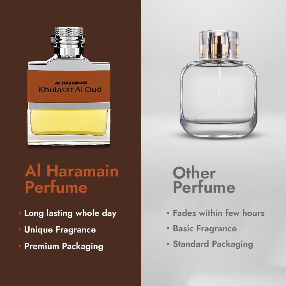 Al Haramain Khulasat Al Oud - Long Lasting Arabian Oud Eau de Parfum for Men - 3.3 oz - görsel 13