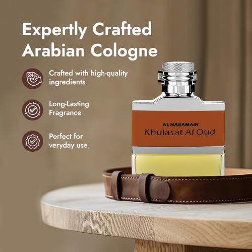 Al Haramain Khulasat Al Oud - Long Lasting Arabian Oud Eau de Parfum for Men - 3.3 oz - görsel 12