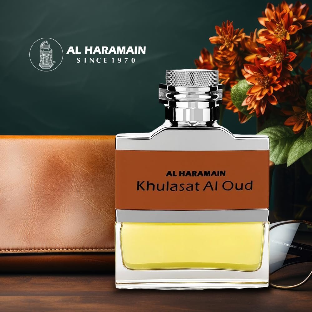 Al Haramain Khulasat Al Oud - Long Lasting Arabian Oud Eau de Parfum for Men - 3.3 oz - görsel 3
