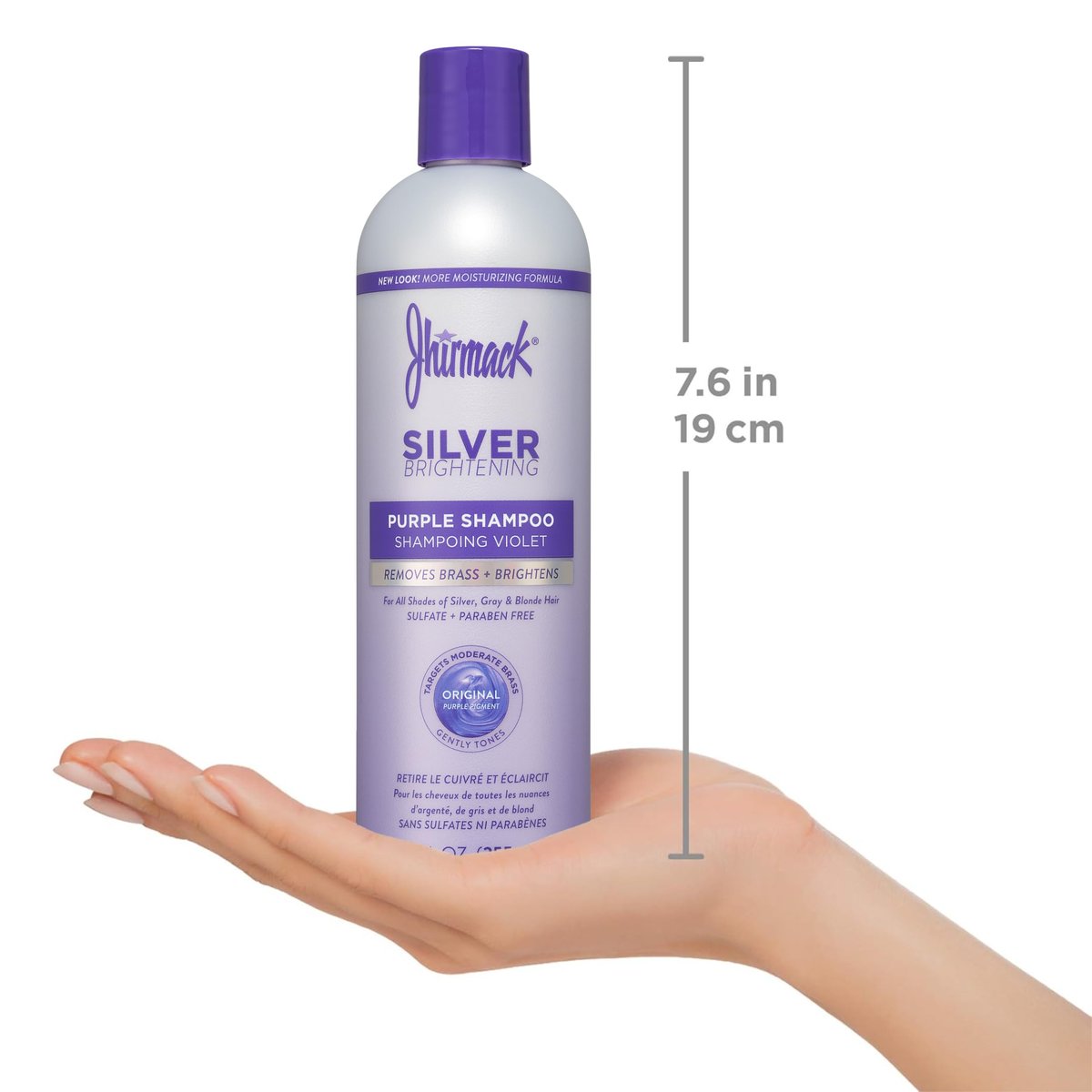 Jhirmack Silver Brightening Purple Shampoo and Conditioner Set for Silver, Grey, and Blonde Hair - 12 Fl Oz Each - görsel 15