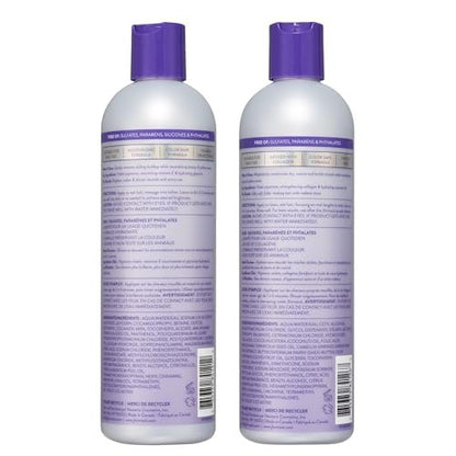 Jhirmack Silver Brightening Purple Shampoo and Conditioner Set for Silver, Grey, and Blonde Hair - 12 Fl Oz Each