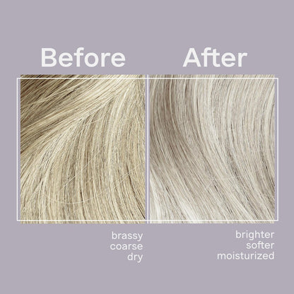 Jhirmack Silver Brightening Purple Shampoo and Conditioner Set for Silver, Grey, and Blonde Hair - 12 Fl Oz Each