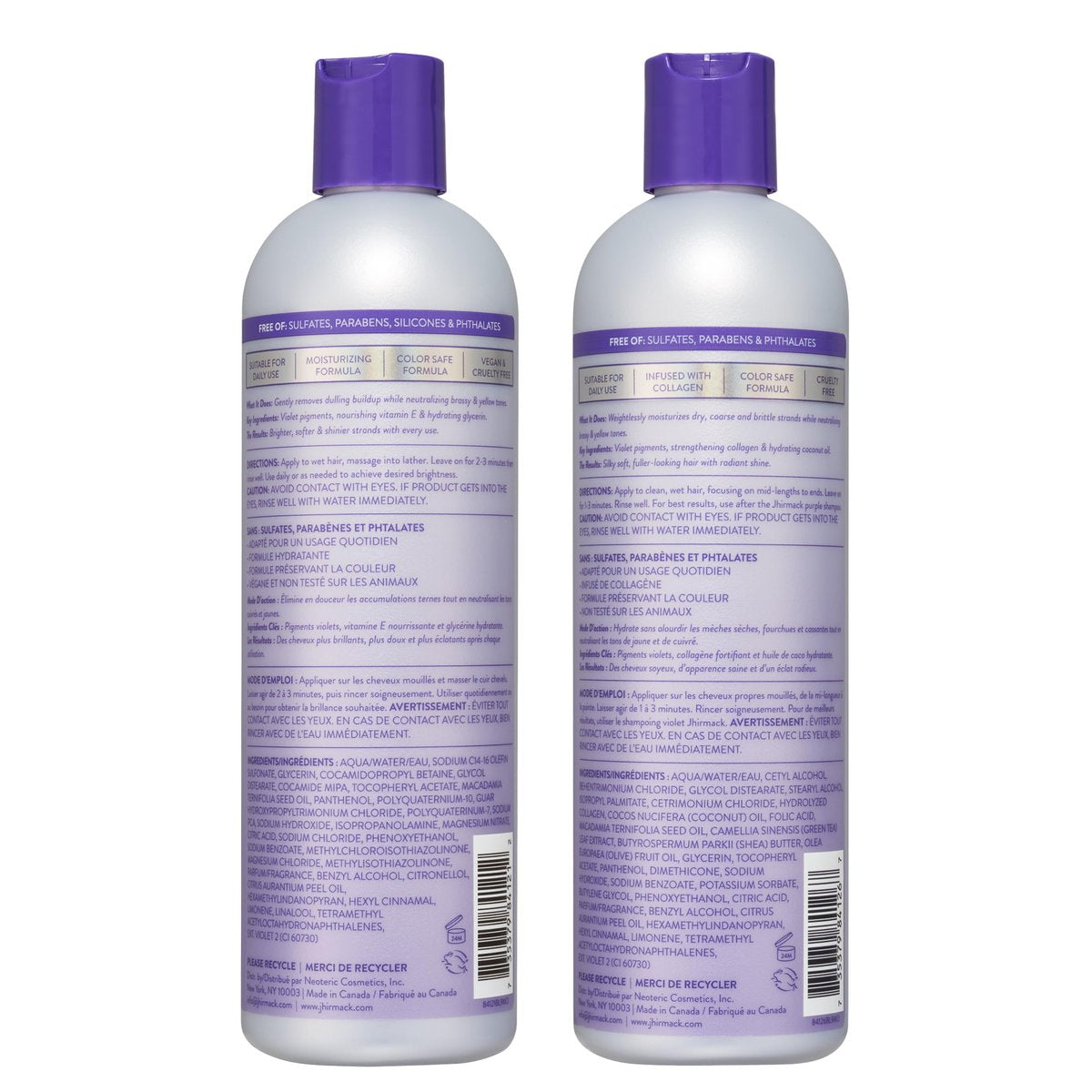 Jhirmack Silver Brightening Purple Shampoo and Conditioner Set for Silver, Grey, and Blonde Hair - 12 Fl Oz Each - görsel 17