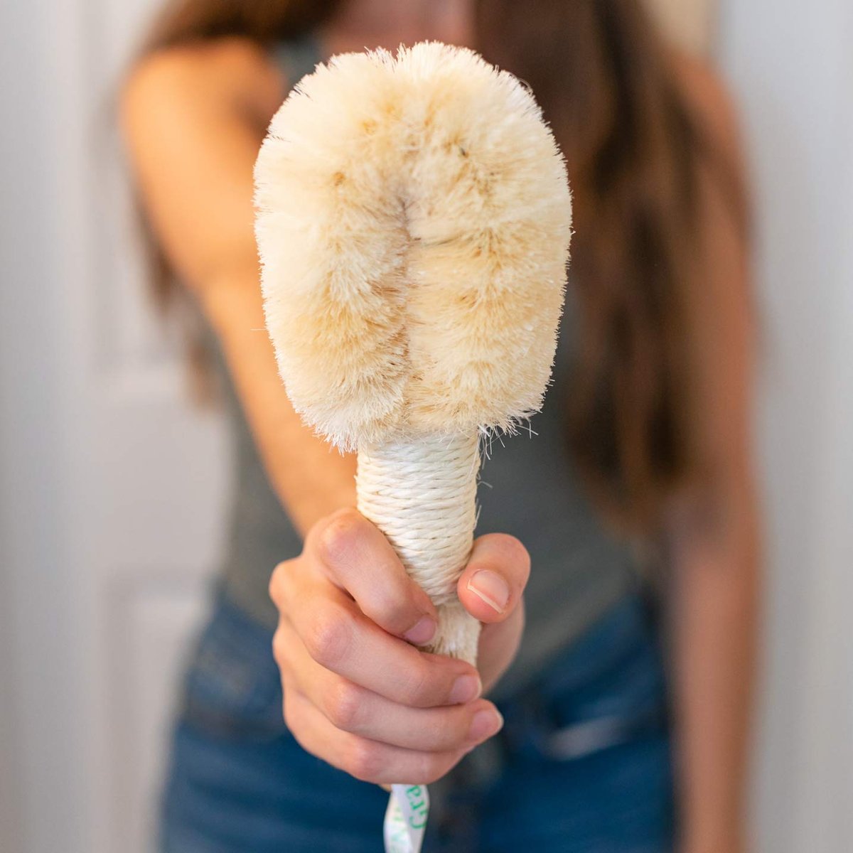GranNaturals Bath & Shower Dry Skin and Body Sisal Brush – Natural Fibers for Exfoliation, Circulation & Cellulite Reduction - görsel 9