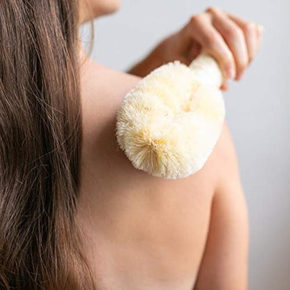 GranNaturals Bath & Shower Dry Skin and Body Sisal Brush – Natural Fibers for Exfoliation, Circulation & Cellulite Reduction