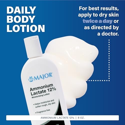 Major Ammonium Lactate 12% Moisturizing Lotion - Lactic Acid Lotion for Rough, Dry Skin - Fragrance-Free, 8 oz - görsel 5