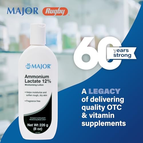 Major Ammonium Lactate 12% Moisturizing Lotion - Lactic Acid Lotion for Rough, Dry Skin - Fragrance-Free, 8 oz - görsel 3