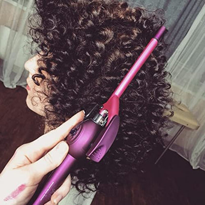 MBHAIR 9mm Thin Curling Wand - Professional 3/8 Inch Small Barrel Curling Iron for Short & Long Hair, Pink Avelisse
