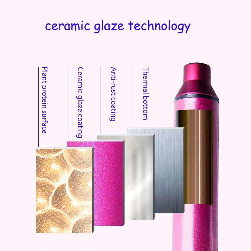 MBHAIR 9mm Thin Curling Wand - Professional 3/8 Inch Small Barrel Curling Iron for Short & Long Hair, Pink Avelisse